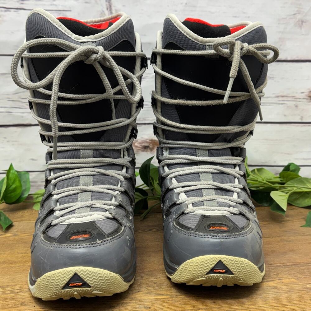 RIDE Woman’s Size 9 Snowboarding Boots Snow Board Winter Downhill Sports Gray - Picture 2 of 13